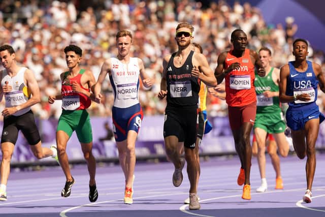 Great Britain's Josh Kerr during the Men's 1500m Round 1 at the Stade de France.