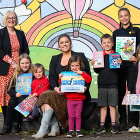 Dalmeny Primary School with their new books
