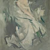 The White Dress featuring Peggy Macrae, painted by Samuel John Peploe around 1908