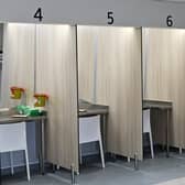 Cubicles in Glasgow's safer drugs consumption facility, The Thistle, which opened in January 2025 (Picture: John Devlin)