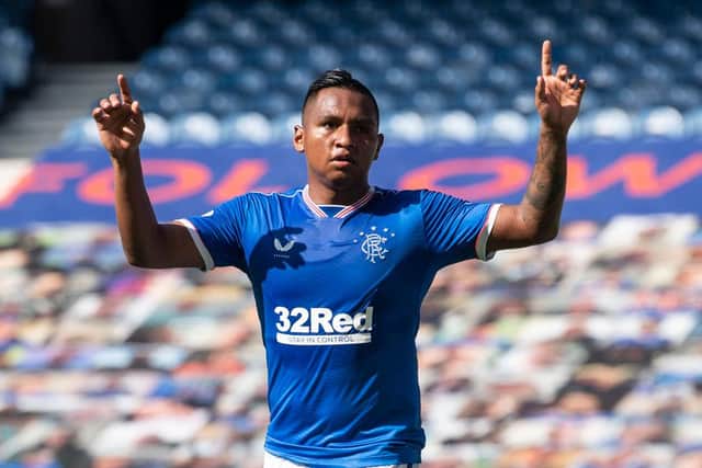 Alfredo Morelos has scored 20 European goals for Rangers, just one less than the all-time club record held by Ally McCoist (Photo by Willie Vass/Pool via Getty Images)