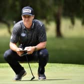 Calum Hill lines up a putt on the 11th hole during the final round of the Kenya Savannah Classic at Karen Country Club in Nairobi. Picture: Stuart Franklin/Getty Images.