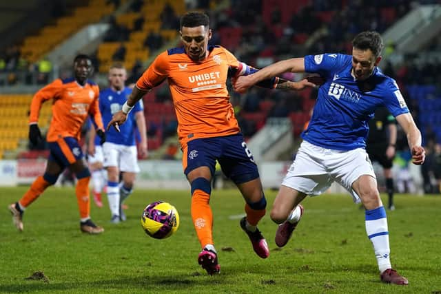 James Tavernier and his Rangers team-mates were unimpressed with the pitch at McDiarmid Park.