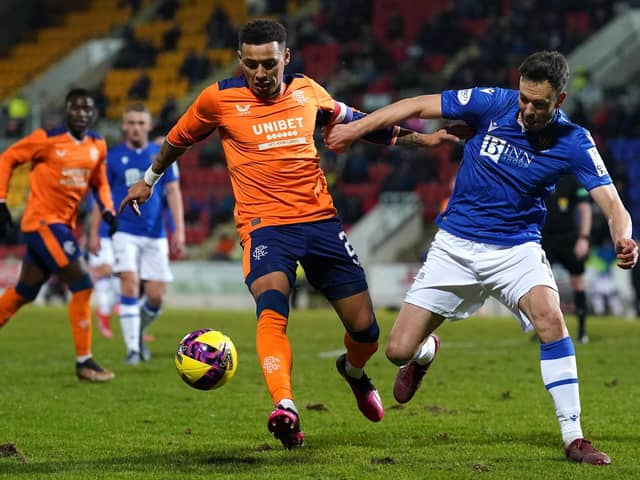 James Tavernier and his Rangers team-mates were unimpressed with the pitch at McDiarmid Park.