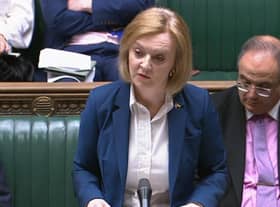 Foreign secretary Liz Truss in the House of Commons, London, as she sets out her intention to bring forward legislation within weeks scrapping parts of the post-Brexit deal on Northern Ireland. Picture: PA Wire