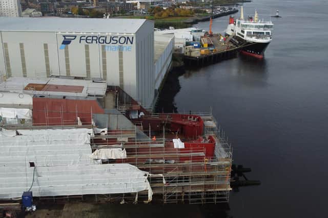 The Ferguson Marine shipyard at Port Glasgow. Picture: John Devlin