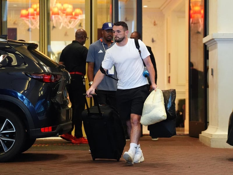 Scotland's John McGinn leaving the team hotel