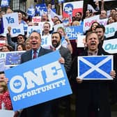 First Minister Alex Salmond and independence supporters before the 2014 referendum (Picture: Jeff J Mitchell/Getty Images)