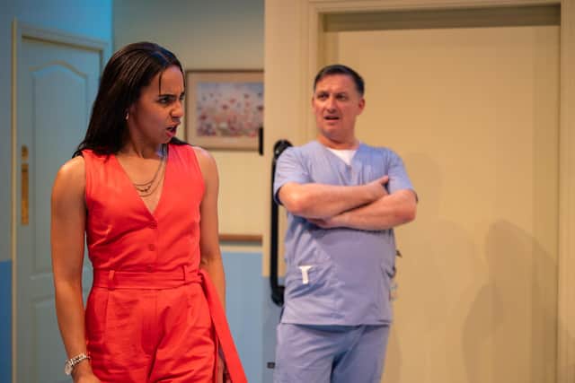 Lisa Livingstone, Johnny McKnight in Wiping My Mother's Arse at Pitlochry Festival Theatre