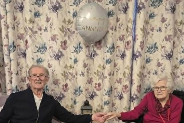 Residents William (better known as Bill) and Jean Marshall at HC-One Scotland’s Douglas View Care Home celebrating their 73rd Wedding Anniversary