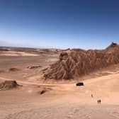 The sand dunes at Vallecito in the Atacama Desert, northern Chile. A 990-mile strip of land in northern Chile, sandwiched between the Andes and the Pacific Ocean, Atacama is the driest non-polar desert in the world, encompassing three mountain ranges and formed more than 150 million years ago.