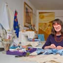 Alison Johnston creating in her workroom.
