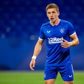 Greg Docherty in action for Rangers during the pre-season friendly with Lyon.