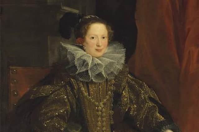 The painting by Sir Anthony van Dyck titled Marchesa Lomellini which has been donated to the Kelvingrove Art Gallery and Museum in Glasgow.