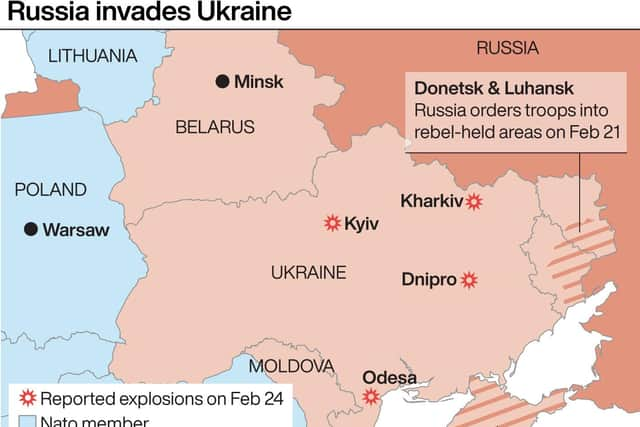 Where is Kiev? Why has Kiev become Kyiv? What is the capital of Ukraine? Kiev or Kyiv pronunciation. Infographic PA Graphics.