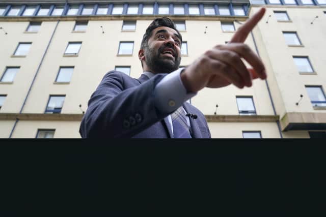 Health secretary Humza Yousaf speaks to the media outside the Scottish Parliament ahead of the final vote on the Scottish Budget for 2023/24. Picture: Andrew Milligan/PA Wire
