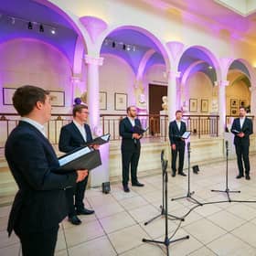 The Gesualdo Six performing at Perth Museum, one of the highlights of this year's Perth Arts Festival PIC: Fraser Band