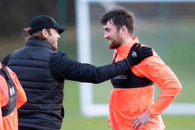 Hearts manager Robbie Neilson welcomes defender John Souttar back to training after his Scotland heroics (Photo by Mark Scates / SNS Group)