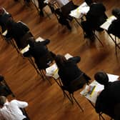 School children in an exam hall. PIC: David Davies/PA Wire