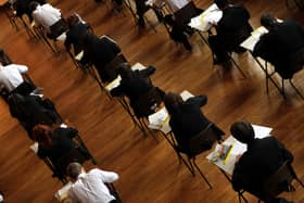 School children in an exam hall. PIC: David Davies/PA Wire