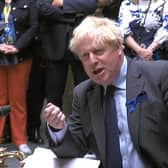 Prime Minister Boris Johnson speaks during Prime Minister's Questions in the House of Commons, London.