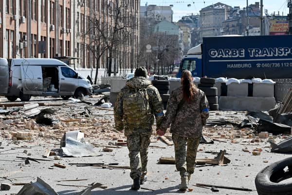 Many Ukrainians, with a mixture of disbelief, sadness and resolve, have come to realise they face an enemy who simply must be defeated (Picture: Sergei Supinksy/AFP via Getty Images)