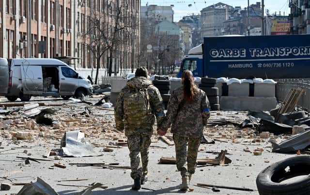 Many Ukrainians, with a mixture of disbelief, sadness and resolve, have come to realise they face an enemy who simply must be defeated (Picture: Sergei Supinksy/AFP via Getty Images)