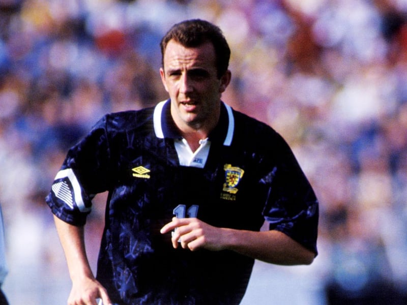 No doubting his ability but was under appreciated by the Tartan Army. Scored a crucial goal on the way to France 98 when he slotted home a penalty winner in a tricky end-of-season away assignment against Belarus but was injured when the finals came around. Skippered Scotland at Euro 96, when he missed a penalty against England shortly before Paul Gascoigne put the Auld Enemy 2-0 up with a memorable solo goal. McAllister also played – and scored – at Euro 92 but was the only outfield players not to taste any action at the 1990 World Cup. Played a vital role in Liverpool’s cup treble-winning season of 2000-1 as he enjoyed a late career resurgence but was already long retired from the Scotland national side, playing his final game against Czech Republic at Parkhead in 1999, when he was booed by a section of the support.