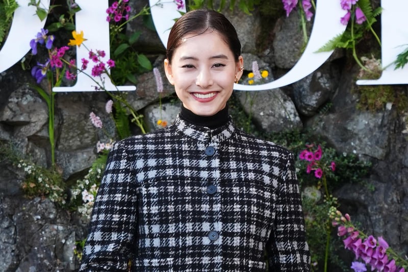 Japanese actress Yuko Araki attends the Dior Cruise 2025 show at Drummond Castle, Perthshire.