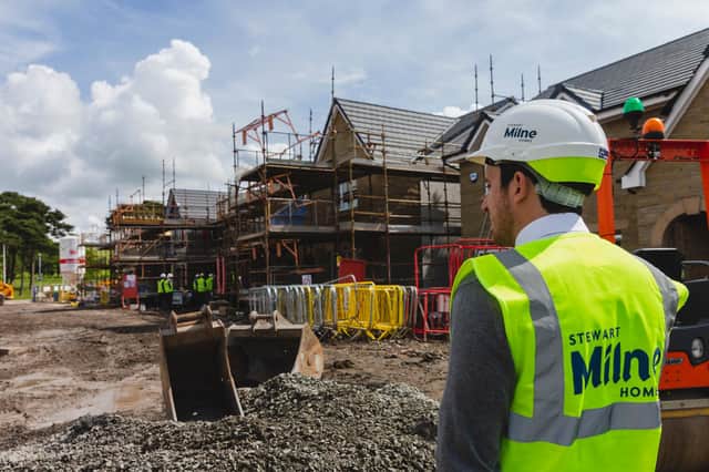 Stewart Milne Homes has reported a 30 per cent hike in sales and reservations in east and central Scotland as it secures planning consent for scores of new homes. Picture: Ross Johnston/Newsline Media