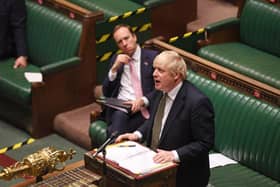 Prime Minister Boris Johnson during Prime Minister's Questions in the House of Commons, London. (UK Parliament/Jessica Taylor)
