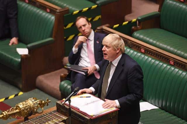 Prime Minister Boris Johnson during Prime Minister's Questions in the House of Commons, London. (UK Parliament/Jessica Taylor)