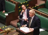 Prime Minister Boris Johnson during Prime Minister's Questions in the House of Commons, London. (UK Parliament/Jessica Taylor)