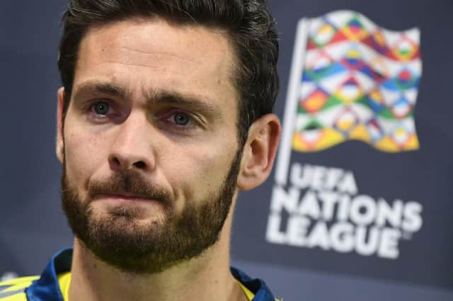 Hearts goalkeeper Craig Gordon speaks to the press after making his Scotland comeback in Slovakia. Picture: PA/Martin Baumann/TASR