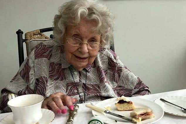 Rita on her 99th birthday. Picture: SWNS
