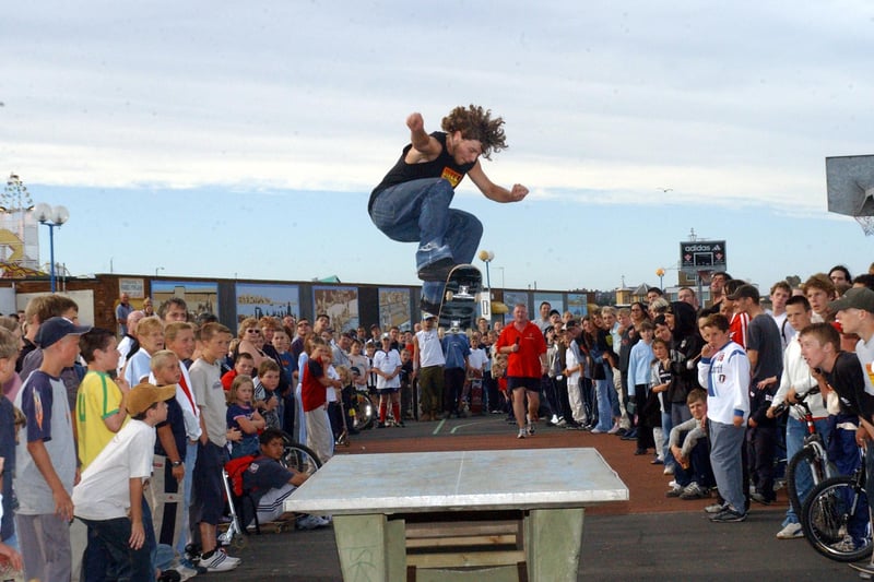 Were you in the crowd for the 2003 skateboard show in South Shields?