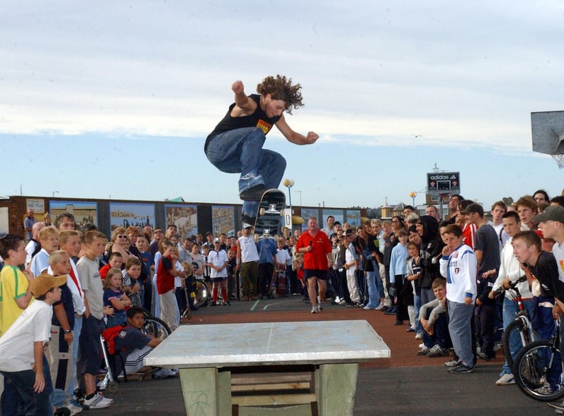 Were you in the crowd for the 2003 skateboard show in South Shields?