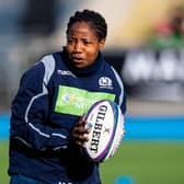 Ms Muzambe, who moved to Scotland from Zimbabwe when she was 12 years old, won her first cap in 2019 against England, but said she initially had no idea she was the first black player to represent her country. (Photo by Ross MacDonald / SNS Group/ SRU)