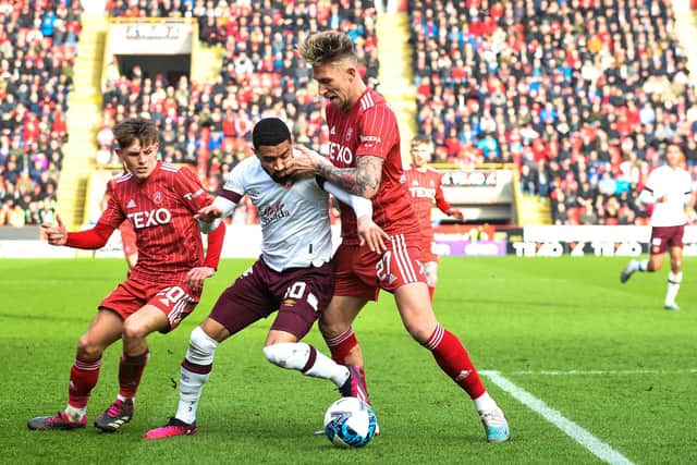 Aberdeen and Hearts are battling for third spot. (Photo by Paul Byars / SNS Group)