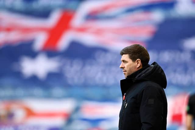 Rangers boss Steven Gerrard is seen as an outsider for the Spurs job. (Photo by Rob Casey / SNS Group)