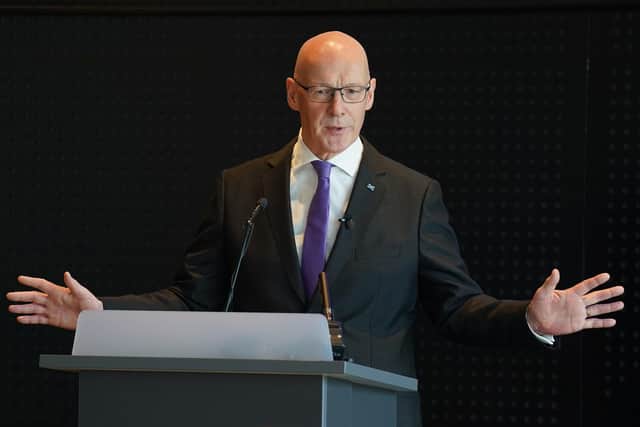 First Minister John Swinney delivers a speech on Scotland's economy and the government's priorities at Barclays Glasgow Campus in Glasgow. (Picture by Andrew Milligan/PA Wire)