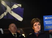 Nicola Sturgeon attends a pro-independence rally outside the Scottish Parliament after the UK Supreme Court rejected her plans for a referendum (Picture: Andy Buchanan/AFP via Getty Images)