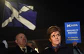 Nicola Sturgeon attends a pro-independence rally outside the Scottish Parliament after the UK Supreme Court rejected her plans for a referendum (Picture: Andy Buchanan/AFP via Getty Images)