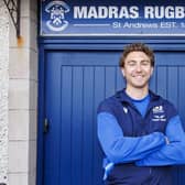 Scotland captain Jamie Ritchie is pictured during a Papa John's Tartan Touch event at Madras Rugby Club.  (Photo by Mark Scates / SNS Group)