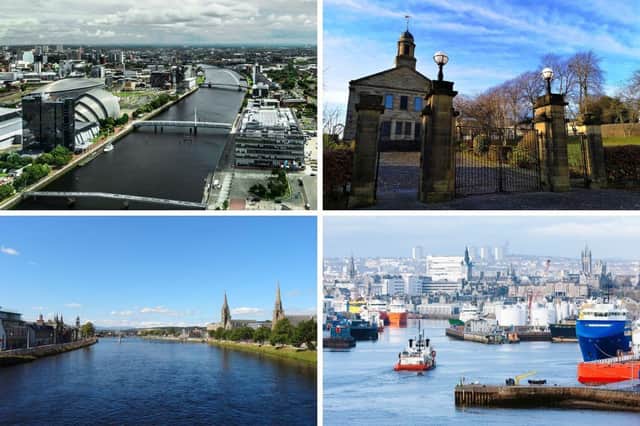 Only six of Scotland's eight cities make the list of the top 10 most populous settlements in the country.