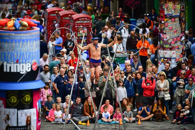 The Royal Mile is usually thronged with crowds during the Fringe.