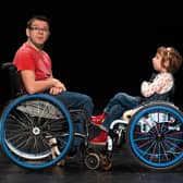 Robert Softley Gale and Oona Dooks in The Super Special Disability Roadshow PIC: Chris Dooks