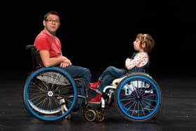 Robert Softley Gale and Oona Dooks in The Super Special Disability Roadshow PIC: Chris Dooks
