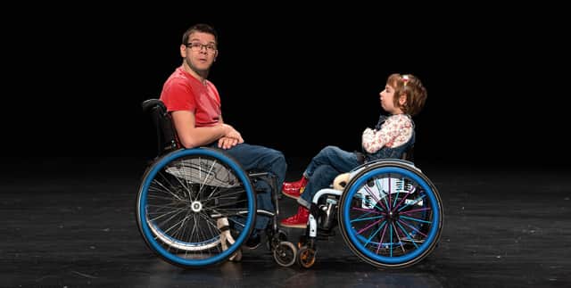 Robert Softley Gale and Oona Dooks in The Super Special Disability Roadshow PIC: Chris Dooks