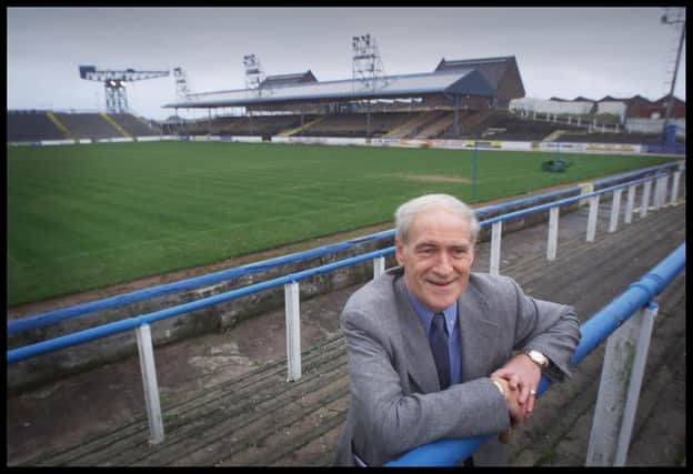 Allan McGraw at Greenock Morton ground Cappielow, where a stand is now named after him (Picture: Donald MacLeod)